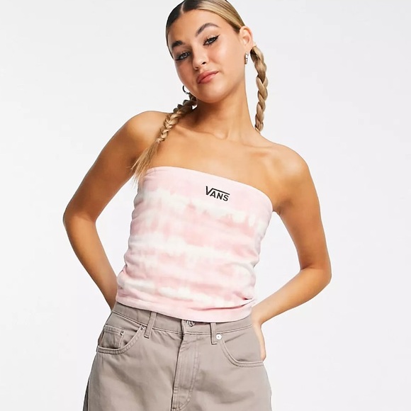 Vans SunWaves tie dye tube top in pink - Picture 2 of 5